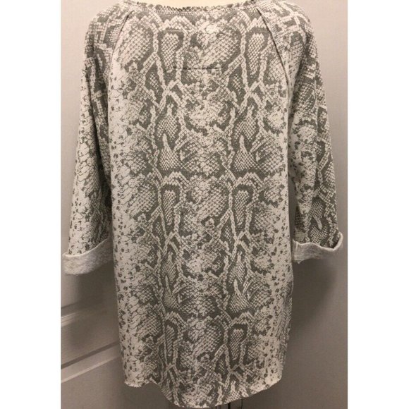 7 FOR ALL MANKIND Womens Pullover Sweatshirt Shirt Top Gray White Sparkle Size M - Picture 6 of 9